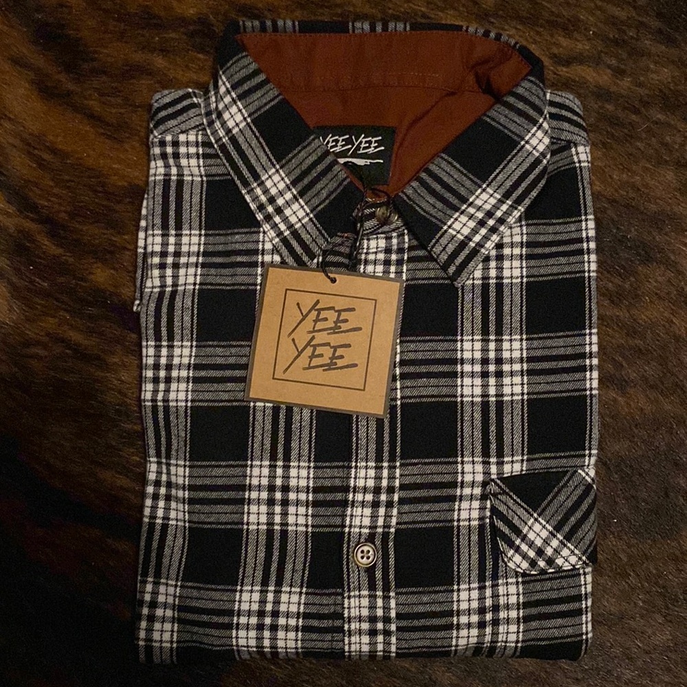 Yee Yee black and white flannel